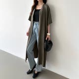 ジップアップワンピース シャツワンピース vネックワンピース | COCOMOMO | 詳細画像7 