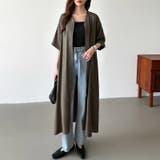 ジップアップワンピース シャツワンピース vネックワンピース | COCOMOMO | 詳細画像9 