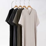 ジップアップワンピース シャツワンピース vネックワンピース | COCOMOMO | 詳細画像30 