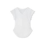 サイドシェイプデザイン レースカットソー 半袖Tシャツ | COCOMOMO | 詳細画像22