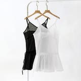 レイヤードキャミソール ペプラムキャミソール シアーキャミソール | COCOMOMO | 詳細画像18 