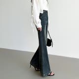 フレアデニムパンツ デニムパンツ フレアパンツ | COCOMOMO | 詳細画像24 