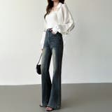 フレアデニムパンツ デニムパンツ フレアパンツ | COCOMOMO | 詳細画像25 