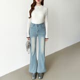 フレアデニムパンツ デニムパンツ フレアパンツ | COCOMOMO | 詳細画像35 