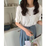 ポコポコプリーツ ニットソー 半袖ニット | COCOMOMO | 詳細画像8 