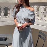 オフショルダー ベルト付きスカート セットアップ夏 | COCOMOMO | 詳細画像2