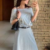 オフショルダー ベルト付きスカート セットアップ夏 | COCOMOMO | 詳細画像6