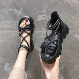 リボンクロスストラップサンダル 厚底サンダル 厚底 | COCOMOMO | 詳細画像7 