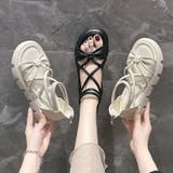 リボンクロスストラップサンダル 厚底サンダル 厚底 | COCOMOMO | 詳細画像8 