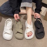 厚底サンダル クロスベルトサンダル サンダル | COCOMOMO | 詳細画像11 