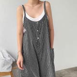 ストライプサロペットパンツ サロペット オールインワン | COCOMOMO | 詳細画像6
