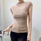 切り替えシアートップス フレンチスリーブ シアーカットソー | COCOMOMO | 詳細画像35 