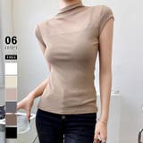 ブラウン | 切り替えシアートップス フレンチスリーブ シアーカットソー | COCOMOMO