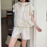 パーカーベストショートパンツセット セットアップ 韓国ファッション | COCOMOMO | 詳細画像2 