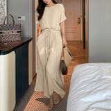 セットアップ バックオープンショートトップス ワイドパンツ | COCOMOMO | 詳細画像10