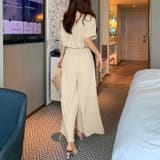 セットアップ バックオープンショートトップス ワイドパンツ | COCOMOMO | 詳細画像13