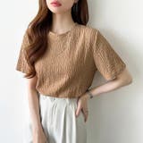 ポコポコワッフルカットソー 半袖カットソー 韓国ファッション | COCOMOMO | 詳細画像14 