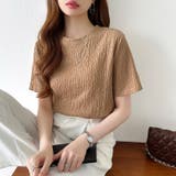 ポコポコワッフルカットソー 半袖カットソー 韓国ファッション | COCOMOMO | 詳細画像15 