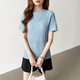 ポコポコワッフルカットソー 半袖カットソー 韓国ファッション | COCOMOMO | 詳細画像16 