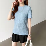 ポコポコワッフルカットソー 半袖カットソー 韓国ファッション | COCOMOMO | 詳細画像17 