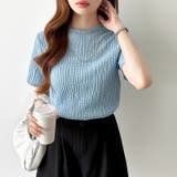 ポコポコワッフルカットソー 半袖カットソー 韓国ファッション | COCOMOMO | 詳細画像20 