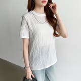 ポコポコワッフルカットソー 半袖カットソー 韓国ファッション | COCOMOMO | 詳細画像25 