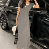 重ね着風ワンピース ワンピース カジュアルワンピース | COCOMOMO | 詳細画像4 