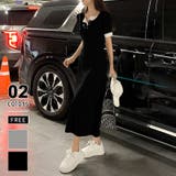 ブラック | 重ね着風ワンピース ワンピース カジュアルワンピース | COCOMOMO