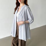 ロングシャツ バンドカラーシャツ チュニック | COCOMOMO | 詳細画像10