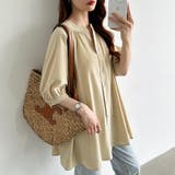 ロングシャツ バンドカラーシャツ チュニック | COCOMOMO | 詳細画像8