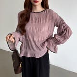 シアーブラウス キャンディスリーブ シャーリングブラウス | COCOMOMO | 詳細画像10 