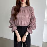 シアーブラウス キャンディスリーブ シャーリングブラウス | COCOMOMO | 詳細画像12 