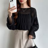 シアーブラウス キャンディスリーブ シャーリングブラウス | COCOMOMO | 詳細画像18 