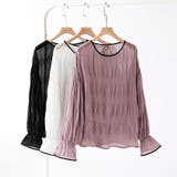 シアーブラウス キャンディスリーブ シャーリングブラウス | COCOMOMO | 詳細画像32 