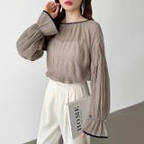 シアーブラウス キャンディスリーブ シャーリングブラウス | COCOMOMO | 詳細画像27 