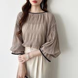 シアーブラウス キャンディスリーブ シャーリングブラウス | COCOMOMO | 詳細画像30 