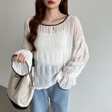 シアーブラウス キャンディスリーブ シャーリングブラウス | COCOMOMO | 詳細画像5 