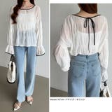 シアーブラウス キャンディスリーブ シャーリングブラウス | COCOMOMO | 詳細画像6 