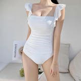 バックオープン フリル水着 モノキニ | COCOMOMO | 詳細画像10 