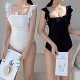 バックオープン フリル水着 モノキニ | COCOMOMO | 詳細画像16 