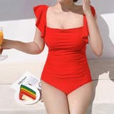 バックオープン フリル水着 モノキニ | COCOMOMO | 詳細画像6 