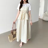 ペプラムキャミワンピース セットアップ風 夏ワンピース | COCOMOMO | 詳細画像2 