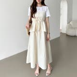 ペプラムキャミワンピース セットアップ風 夏ワンピース | COCOMOMO | 詳細画像4 