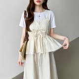 ペプラムキャミワンピース セットアップ風 夏ワンピース | COCOMOMO | 詳細画像5 