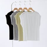 サイドスリット アシメTシャツ フレンチスリーブ | COCOMOMO | 詳細画像20