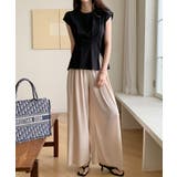 サイドスリット アシメTシャツ フレンチスリーブ | COCOMOMO | 詳細画像16