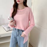 サイドスリットスラブシアーロンT シアートップス シアーカットソー | COCOMOMO | 詳細画像22