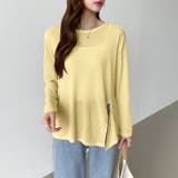 サイドスリットスラブシアーロンT シアートップス シアーカットソー | COCOMOMO | 詳細画像35