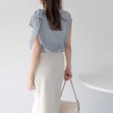 ショルダーリボンブラウス ブラウス オフィス | COCOMOMO | 詳細画像13