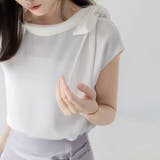 ショルダーリボンブラウス ブラウス オフィス | COCOMOMO | 詳細画像2